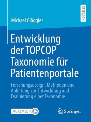 cover image of Entwicklung der TOPCOP Taxonomie für Patientenportale